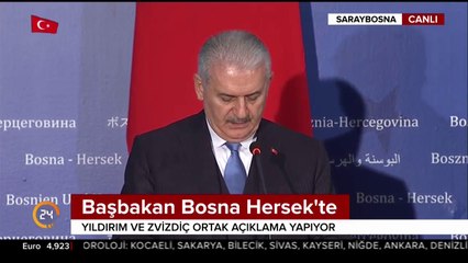 Başbakan Yıldırım Bosna Hersek'te