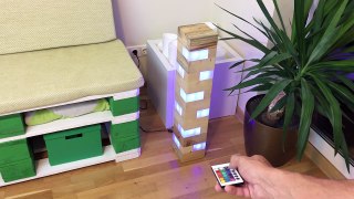 How To Make A Colored LED Lamp From Pallet Wood Blocks
