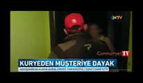 Yemek siparişi getiren kurye eve girip müşteriyi evire çevire dövdü!