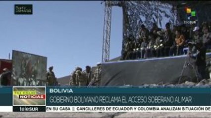 Evo Morales asiste a la recreación de la batalla de Canchas Blancas
