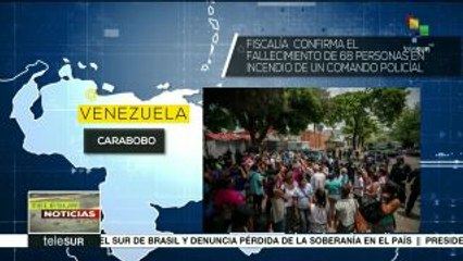 Incendio en comandancia policial venezolana deja 68 fallecidos