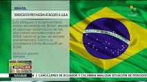 Sindicatos rechazan ataques contra la caravana de Lula en Brasil
