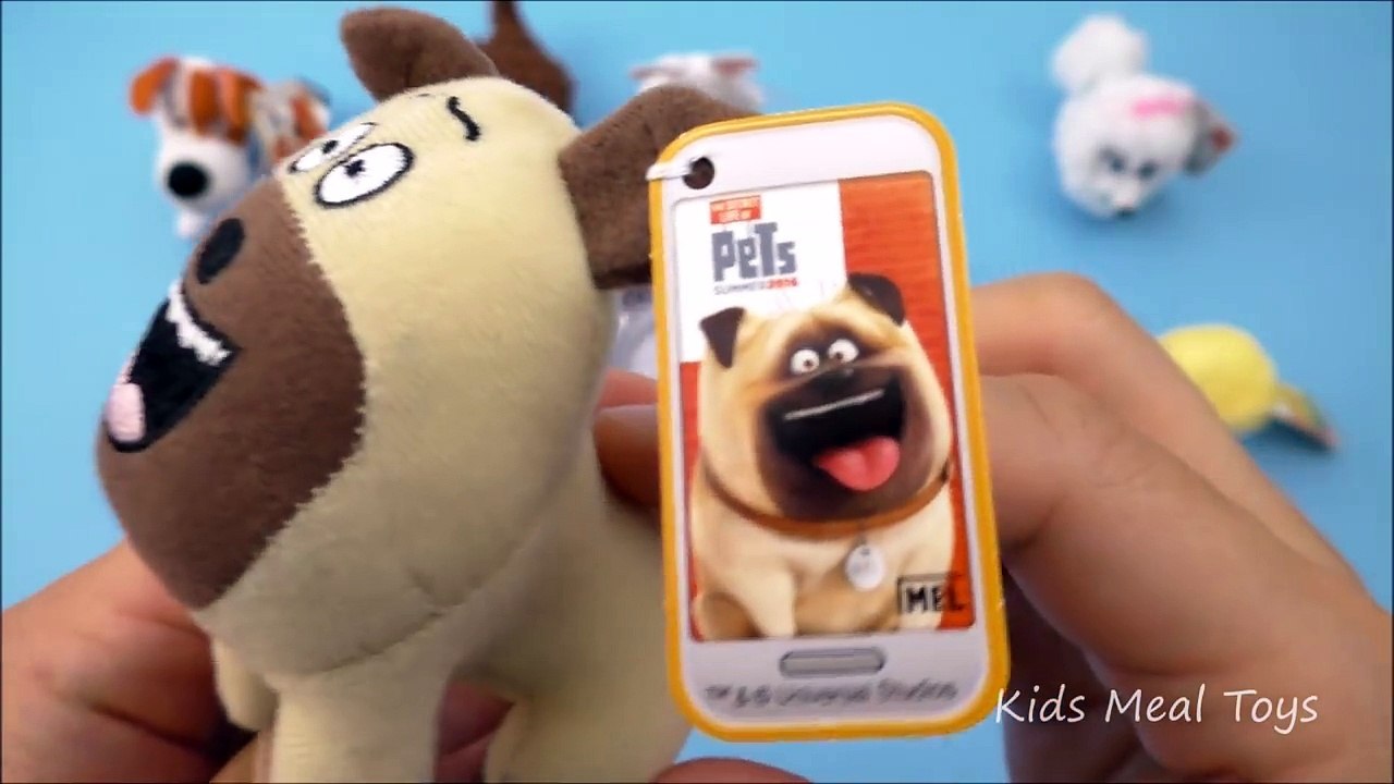 2016 McDONALDS THE SECRET LIFE OF PETS MOVIE HAPPY MEAL KIDS TOYS COMPLETE SET 10 COLLECTION REVIEW