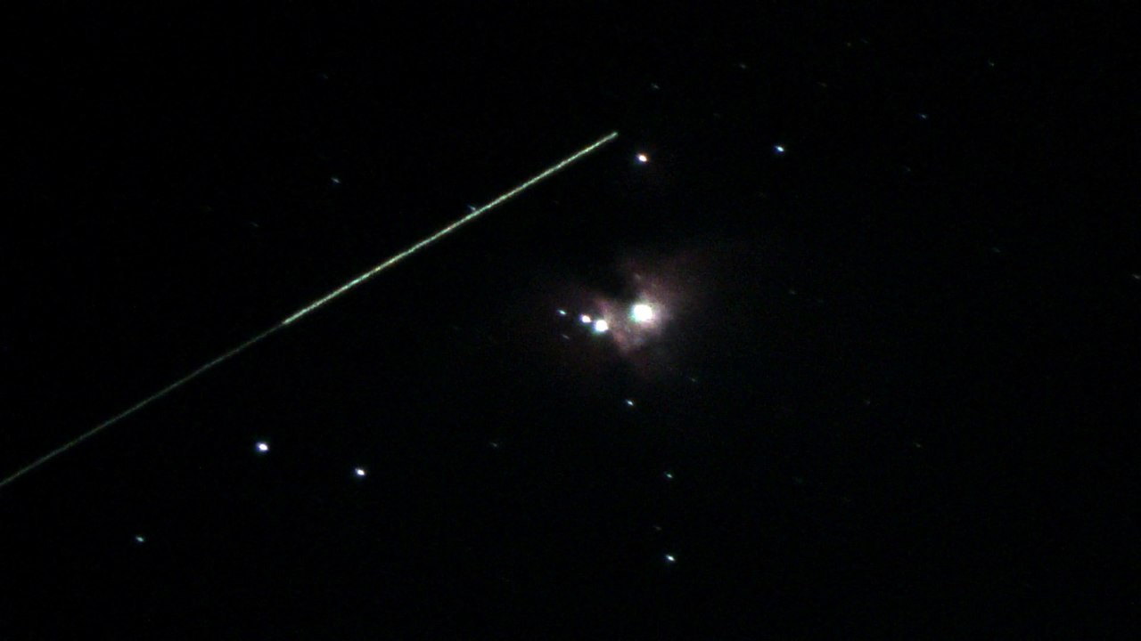 Catching Meteor, Orion Nebula, M42 (29 March 2018)
