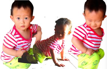 【幼稚園】パパと一緒に探険♪ 裏庭で遊んだよ♪ 1歳のスティーブ ★Play with intellectual tool in the kindergarten★