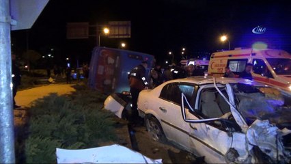 Niğde’de Halk Otobüsü ile Otomobil çarpıştı: 2’si ağır 3 yaralı