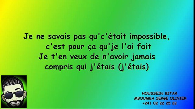 Maître Gims - Je T'en Veux (Paroles-Lyrics)