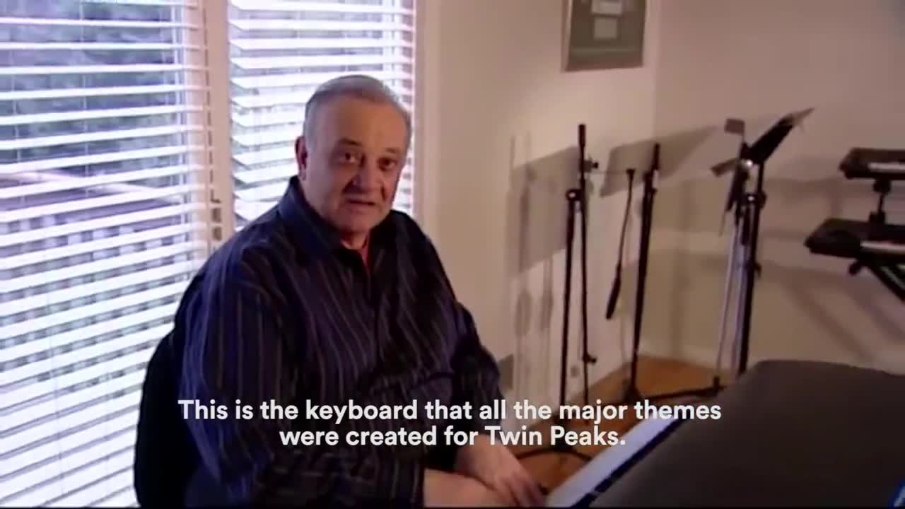 Angelo Badalamenti revealing how he wrote 'Laura Palmer's Theme' on an old Fender Rhodes w/ David Lynch by his side