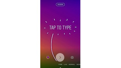Instagram Stories Type Mode replaces photos with fancy text