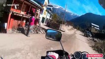 Motorcyclist takes trip on one of the most dangerous 'roads' in the world