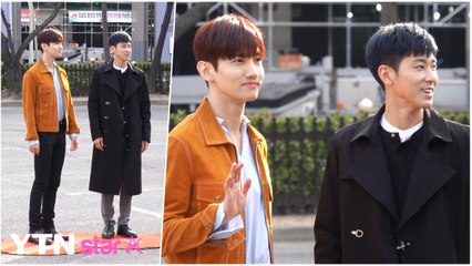 [Y영상] 동방신기, ‘변함없는 훈남 비주얼’ (뮤직뱅크 출근길) / YTN