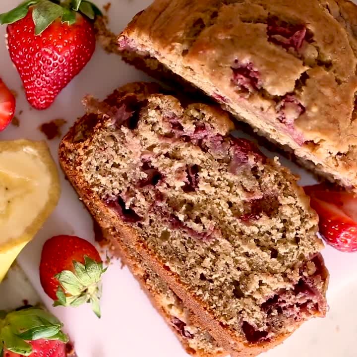 Roasted Strawberry Banana Bread
