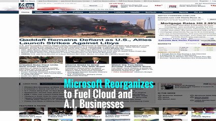 Microsoft Reorganizes to Fuel Cloud and A.I. Businesses