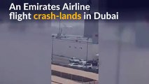 Emirates plane catches fire in Dubai airport