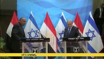 Egyptian foreign minister in Israel on a negotiation mission