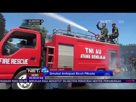 Simulasi Antisipasi Ricuh Pilkada Di Danlanud Atang Senjaya Bogor -NET24