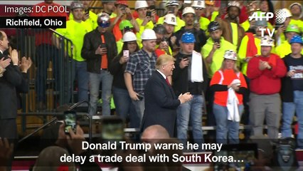 Trump at Ohio rally talks S.Korea trade deal, Mexico border wall