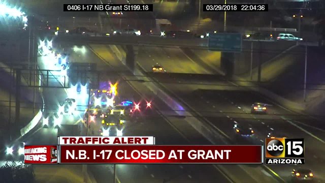 Serious rollover crash closes I-17 NB at Grant in Phoenix