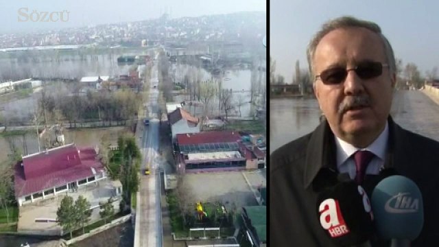 Edirne’de son durum havadan görüntülendi