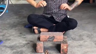 funny brick breaking video