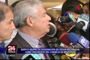 Sheput respalda designación de Villanueva como presidente del Consejo de Ministros