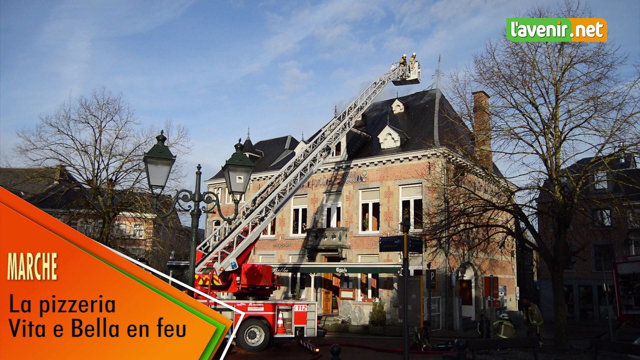 La pizzeria Vita e Bella  en feu à Marche