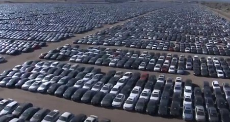 Volkswagen'in California'daki Araç Mezarlığı Havadan Görüntülendi.