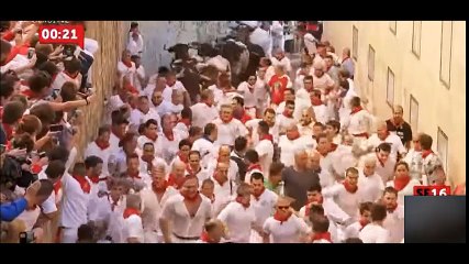 SAN FERMIN 2016 - Encierro 1 - Jueves 07 julio EN LA CABAÑA BRAVA ESPAÑOLA.