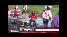 Jalanan Amblas Akibat Hujan Deras