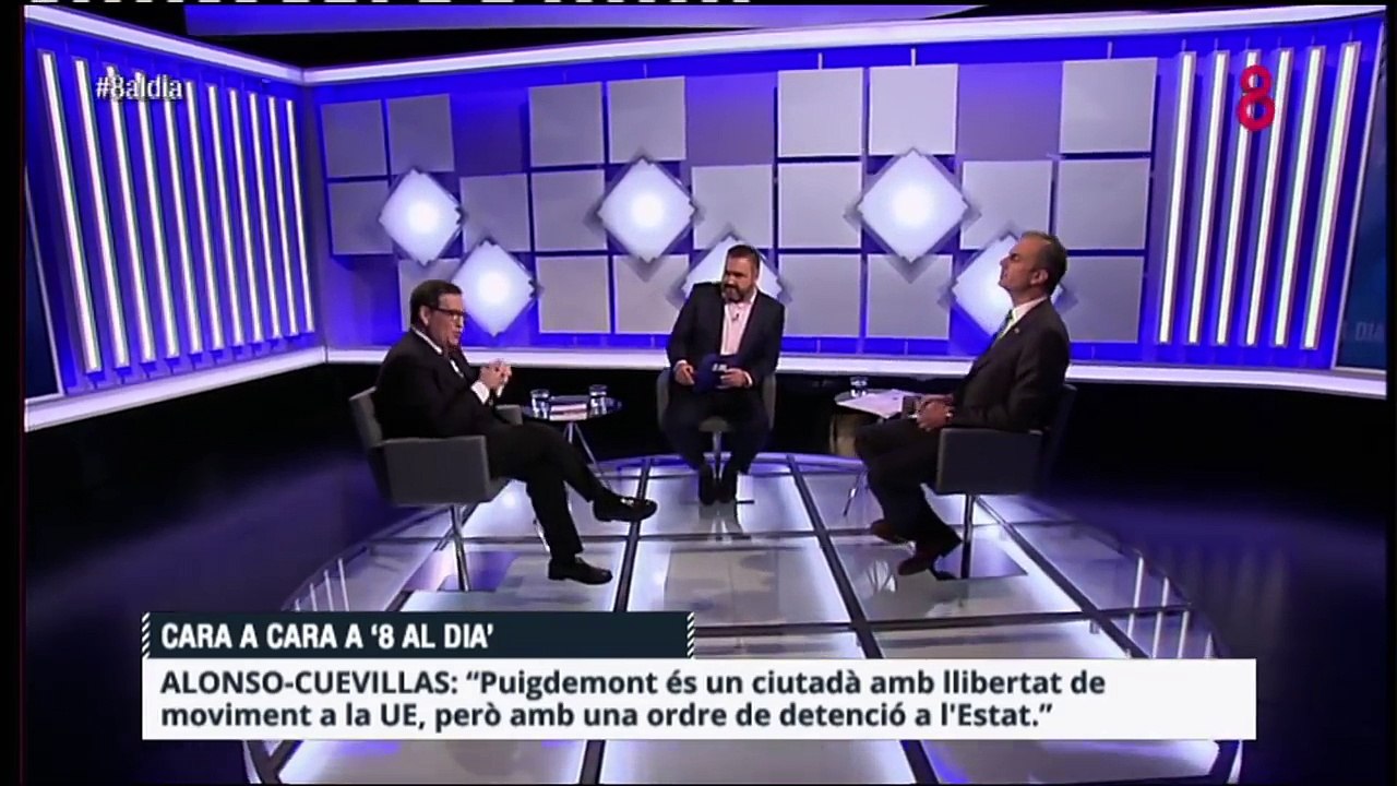 Carles Puigdemont prófugo de la justícia Jaume Alonso-Cuevillas vs. Javier Ortega