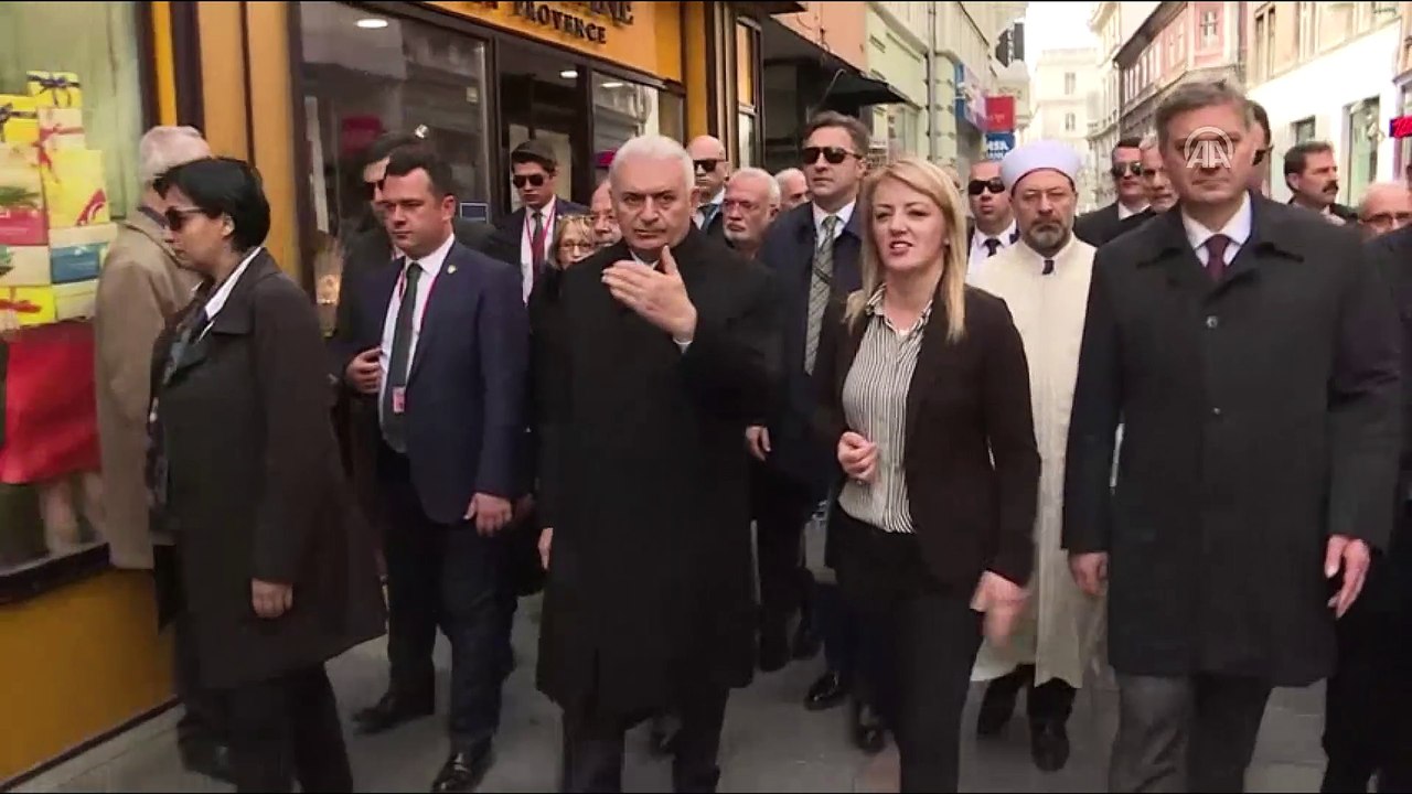 Başbakan Yıldırım'ın Başçarşı ziyareti - SARAYBOSNA