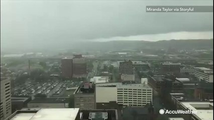 Timelapse of heavy storm rolling across Birmingham
