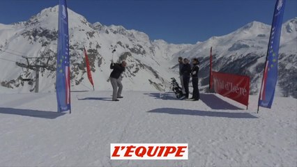 Thomas Bjørn et le trophée à Val d'Isère - Golf - Ryder Cup