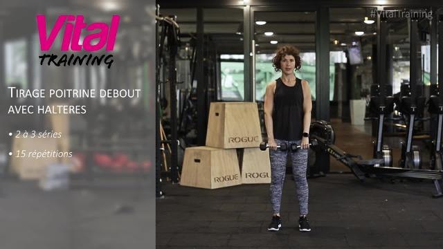 L'exercice du tirage poitrine avec haltères _#VitalTraining