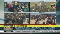 Palestinos participan en la gran 