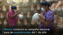 Máscaras de látex para tomarse con humor los comicios en México