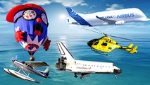 Learning Air Transport Vehicles Names and Sounds for Children - Learn Airplanes for Kids