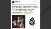 Royal 'Farnese Blue' Diamond With 300 Years Of History To Be Auctioned