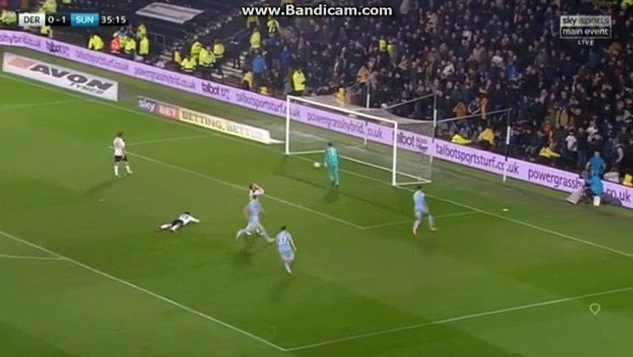 Derby County 0-2  Sunderland /Fletcher goal /