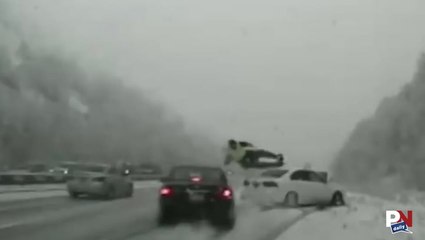 A Highway Patrol Officer Gets Launched Through The Air