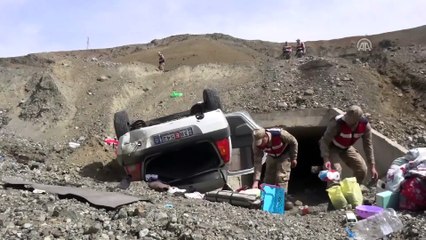 Erzincan'da otomobil şarampole devridi