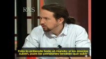 Pablo Iglesias Machaca a Antonio Ferreras con una sencilla explicación sobre las pensiones.