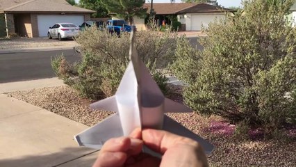 Paper Airplane Rafale test flight