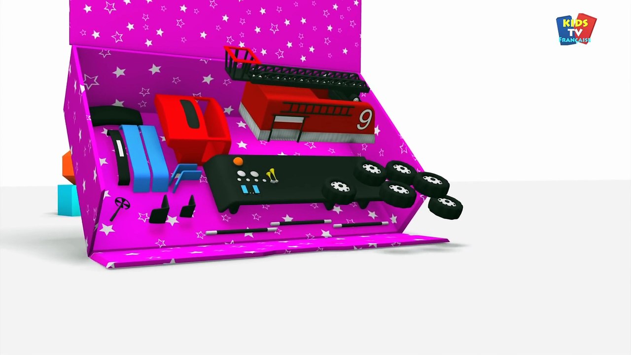 coffre à jouets - camion de pompiers