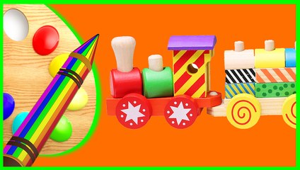 Coloring For Kids With Crayons - Chu-chu Train and Ambulance - Crayon Colouring For Kids