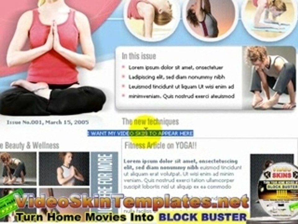 Integrating Video Skin Templates Webpage