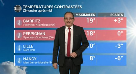Météo dimanche : fraîcheur au nord, douceur au sud