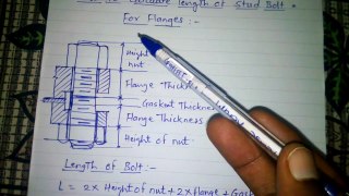 How to Calculate Bolt length for flanges