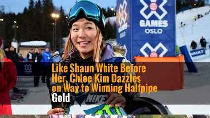 Like Shaun White Before Her, Chloe Kim Dazzles on Way to Winning Halfpipe Gold