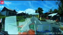 Dashcam captures terrifying bus smash